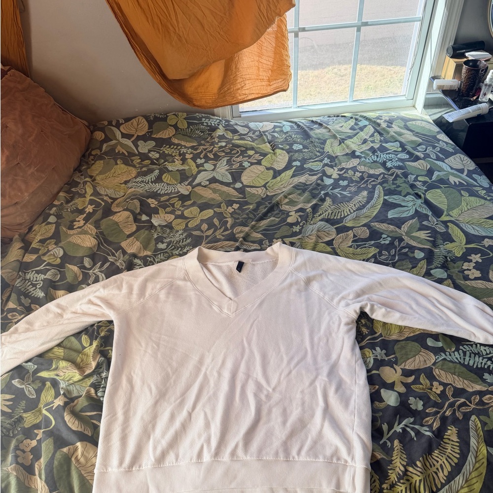 Target Cream V-Neck Sweater for Women